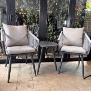 Outdoor Lounge Chair Set with Side Table